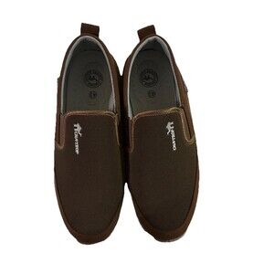 NEW Cna-Trop Men’s Size 43/10 Slip on Shoes Brown Woven Comfort Soles
